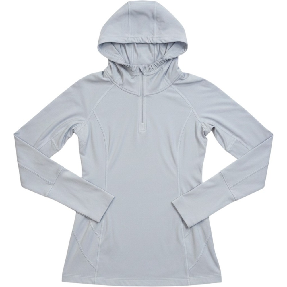 Lululemon Women's Light Blue Quarter Zip Running Hoodie Thumbholes Cut Tag